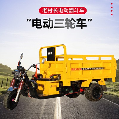 老村長電動自卸翻斗三輪車?yán)涊d貨電瓶車家用代步農(nóng)用電動三輪車
